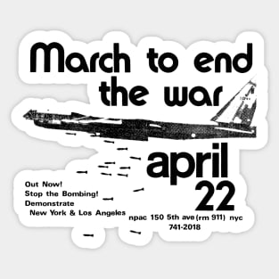 1972 March to End the Vietnam War Sticker